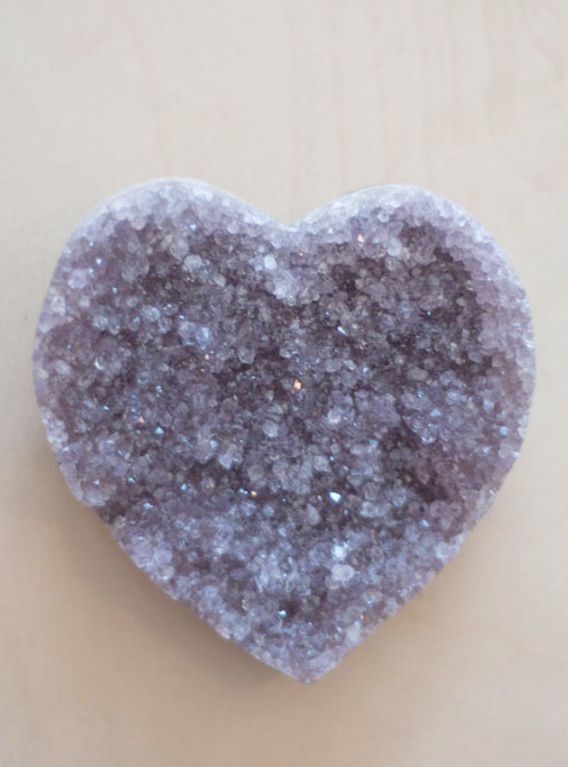 Uruguay Amethyst Geode Heart #22